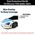 Fits McLaren 750S Spider 2024+ Precut Premium Paint Protection Film Clear Bra PPF Decal Film Kit Cover