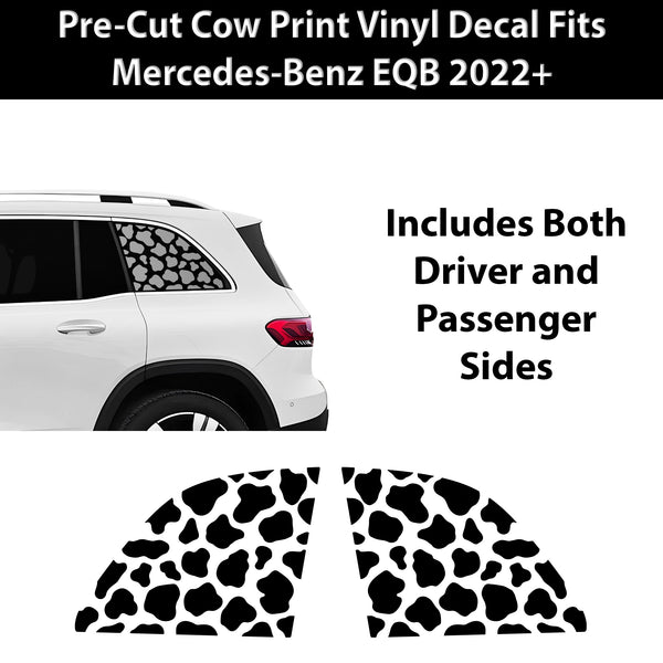 Fits Mercedes-Benz EQB 2022+ Animal Leopard Cheetah Cow Window Vinyl Decal Stickers