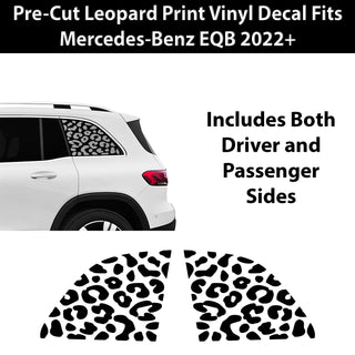 Fits Mercedes-Benz EQB 2022+ Animal Leopard Cheetah Cow Window Vinyl Decal Stickers