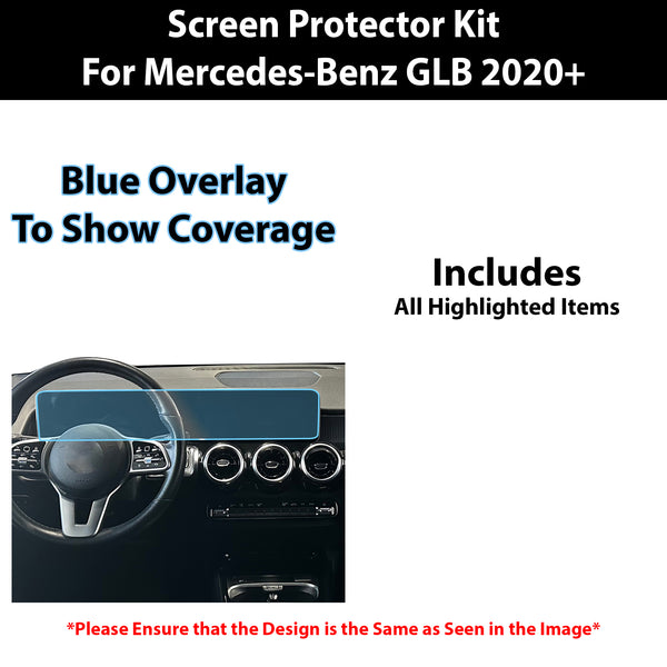 For Mercedes-Benz GLB 2020+ Scratch Resistant Shatter Proof Infotainment Clear Screen Protection Film