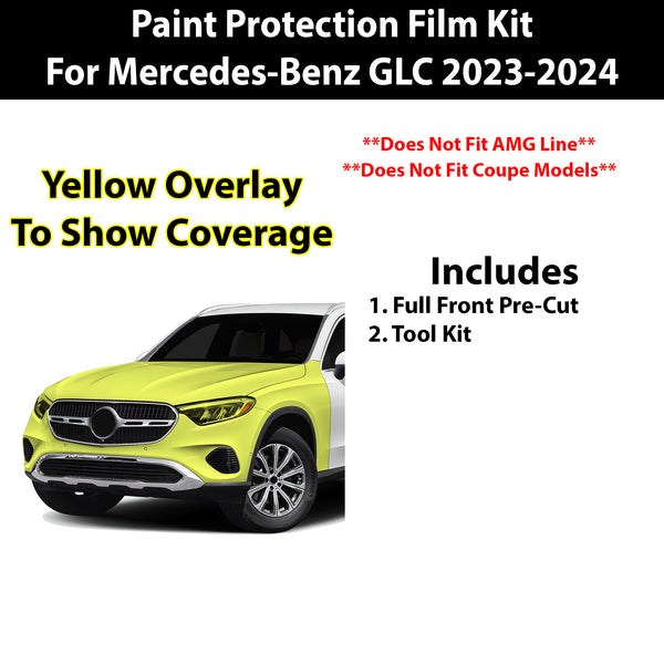 Fits Mercedes Benz GLC300 2023-2024 Precut Premium Paint Protection Film Clear Bra PPF Decal Film Kit Cover