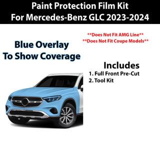 Fits Mercedes Benz GLC300 2023-2024 Precut Premium Paint Protection Film Clear Bra PPF Decal Film Kit Cover