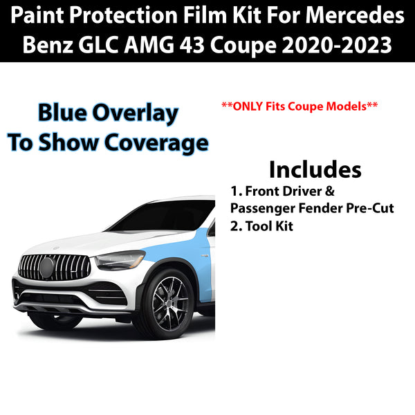 Fits Mercedes Benz GLC43 2020-2023 Precut Premium Paint Protection Film Clear Bra PPF Decal Film Kit Cover