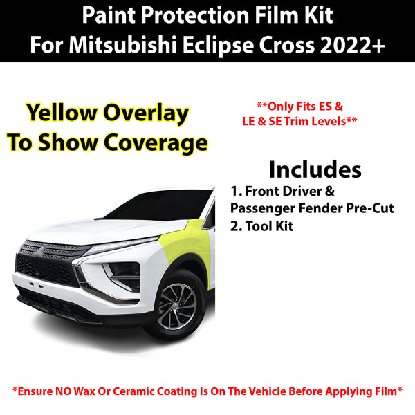 Fits Mitsubishi Eclipse Cross (ES & LE & SE) 2022+ Precut Premium Paint Protection Film Clear Bra PPF Decal Film Kit Cover