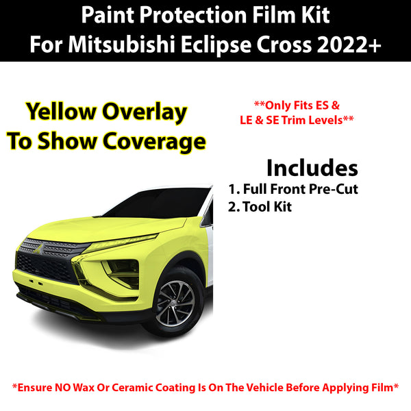 Fits Mitsubishi Eclipse Cross (ES & LE & SE) 2022+ Precut Premium Paint Protection Film Clear Bra PPF Decal Film Kit Cover