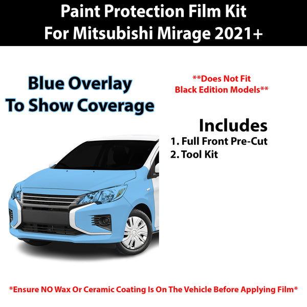 Fits Mitsubishi Mirage 2021+ Precut Premium Paint Protection Film Clear Bra PPF Decal Film Kit Cover