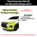 Fits Mitsubishi Mirage (Black Edition) 2024+ Precut Premium Paint Protection Film Clear Bra PPF Decal Film Kit Cover