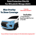 Fits Mitsubishi Mirage (Black Edition) 2024+ Precut Premium Paint Protection Film Clear Bra PPF Decal Film Kit Cover