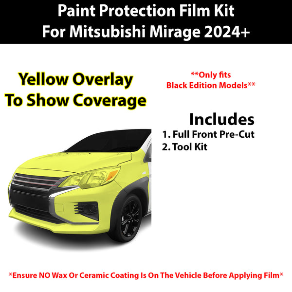 Fits Mitsubishi Mirage (Black Edition) 2024+ Precut Premium Paint Protection Film Clear Bra PPF Decal Film Kit Cover