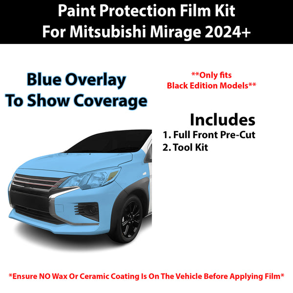 Fits Mitsubishi Mirage (Black Edition) 2024+ Precut Premium Paint Protection Film Clear Bra PPF Decal Film Kit Cover