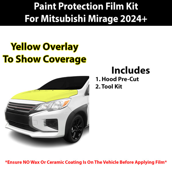 Fits Mitsubishi Mirage (Black Edition) 2024+ Precut Premium Paint Protection Film Clear Bra PPF Decal Film Kit Cover