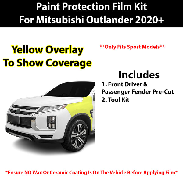 Fits Mitsubishi Outlander Sport 2020+ Precut Premium Paint Protection Film Clear Bra PPF Decal Film Kit Cover