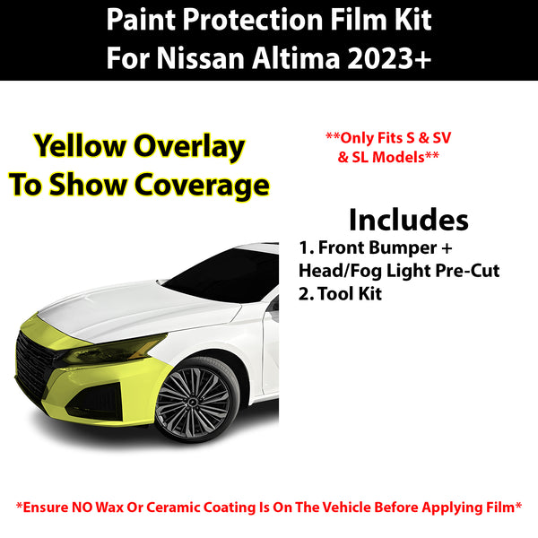 Fits Nissan Altima (S & SV & SL) 2023+ Precut Premium Paint Protection Film Clear Bra PPF Decal Film Kit Cover