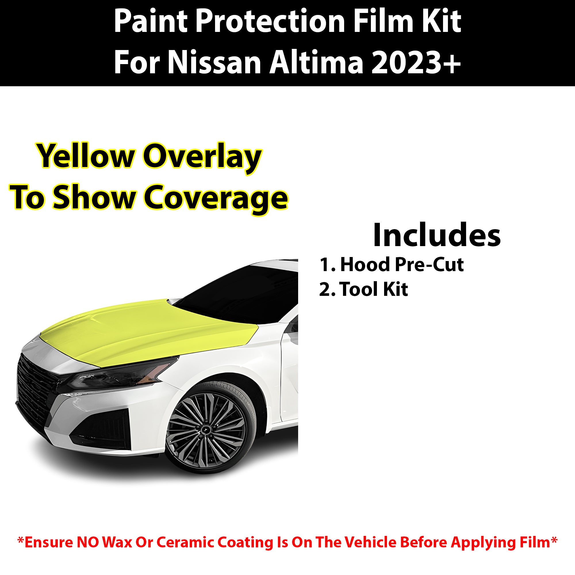 Fits Nissan Altima (SR) 2023+ Precut Premium Paint Protection Film Clear Bra PPF Decal Film Kit Cover - Bogar Tech Designs