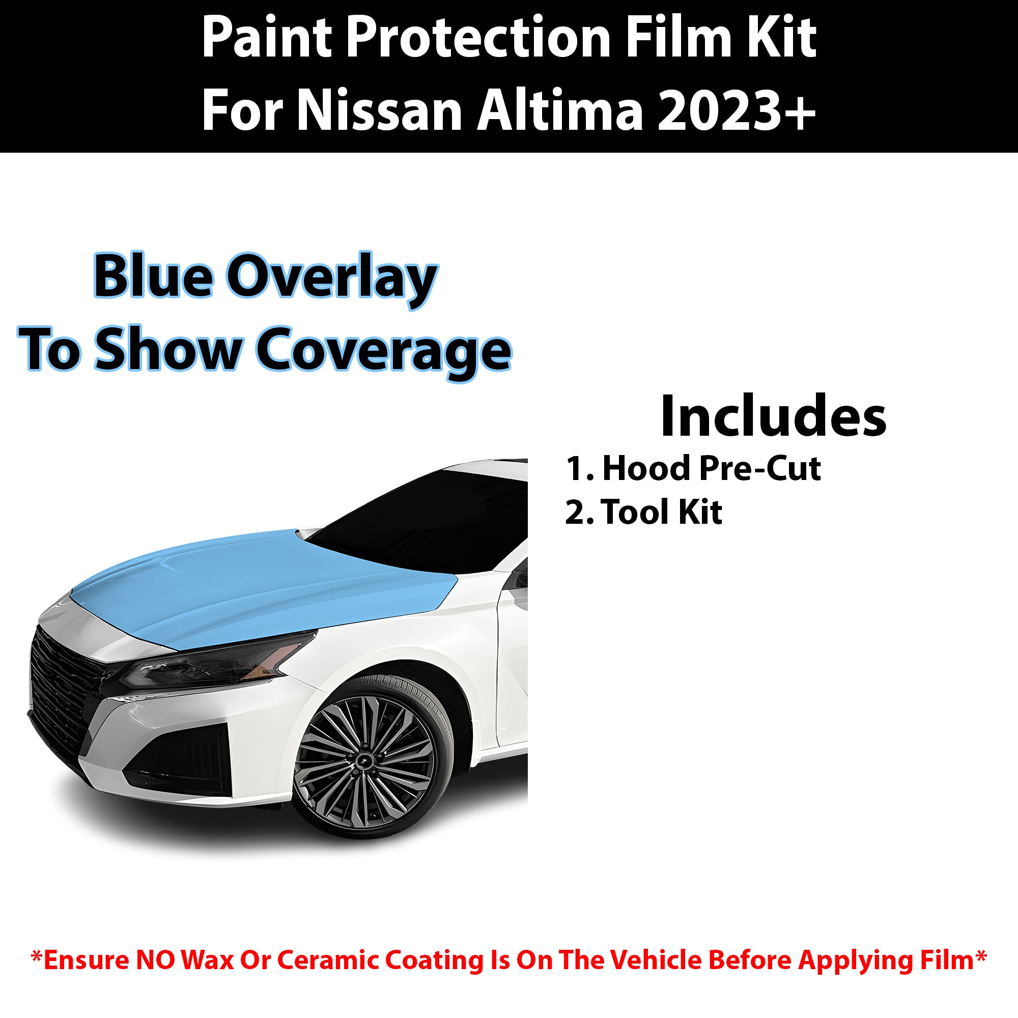 Fits Nissan Altima (SR) 2023+ Precut Premium Paint Protection Film Clear Bra PPF Decal Film Kit Cover - Bogar Tech Designs