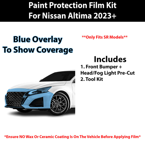 Fits Nissan Altima (SR) 2023+ Precut Premium Paint Protection Film Clear Bra PPF Decal Film Kit Cover