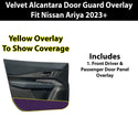 Fits Nissan Ariya 2023+ Alcantara Anti Kick Door Panel Protection Decal Stickers Overlay, Black Red Pink Yellow Purple