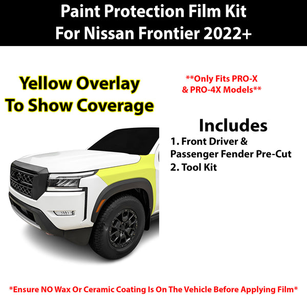 Fits Nissan Frontier (PRO-X & PRO-4X) 2022+ Precut Premium Paint Protection Film Clear Bra PPF Decal Film Kit Cover