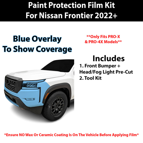 Fits Nissan Frontier (PRO-X & PRO-4X) 2022+ Precut Premium Paint Protection Film Clear Bra PPF Decal Film Kit Cover