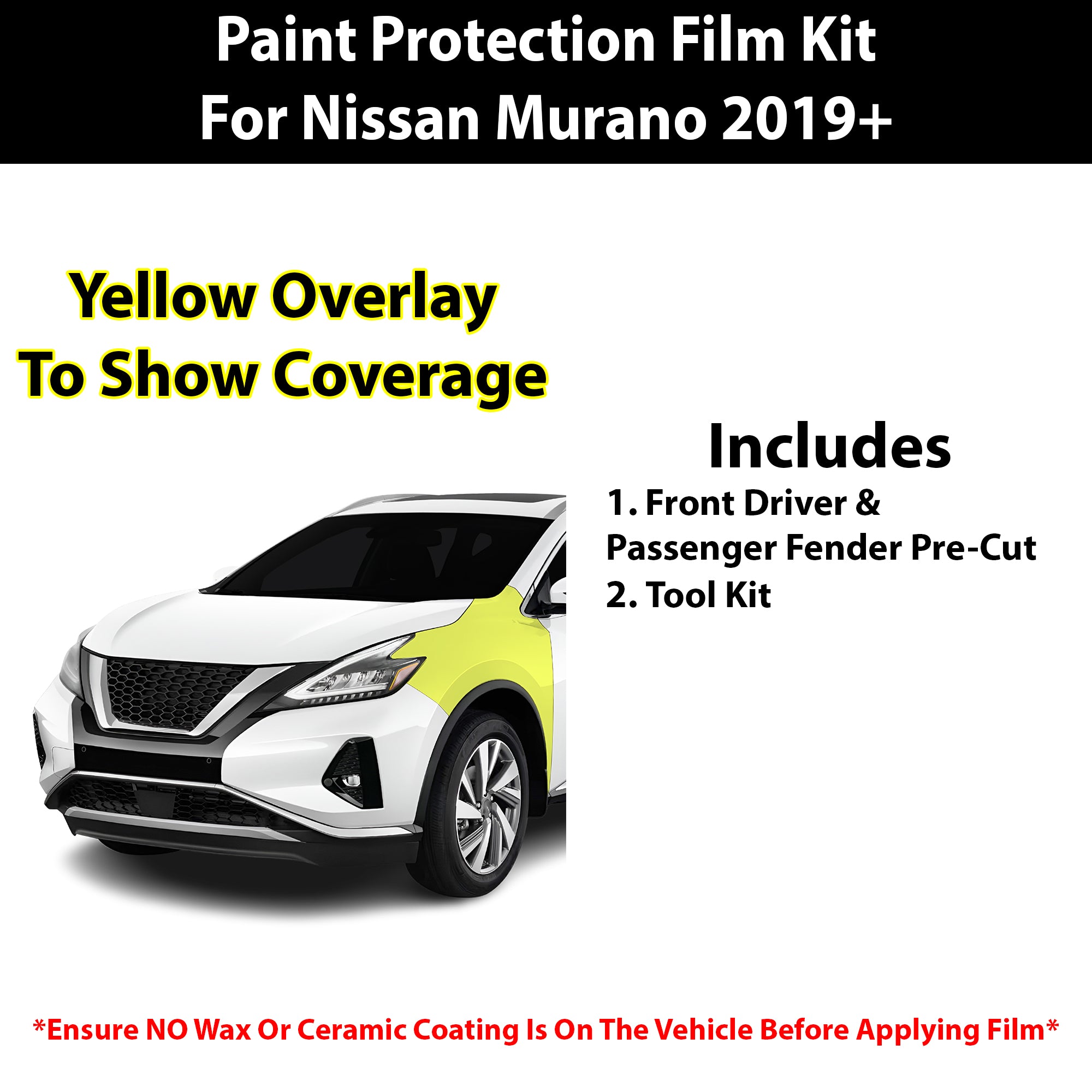 Fits Nissan Murano 2019+ Precut Premium Paint Protection Film Clear Bra PPF Decal Film Kit Cover - Bogar Tech Designs