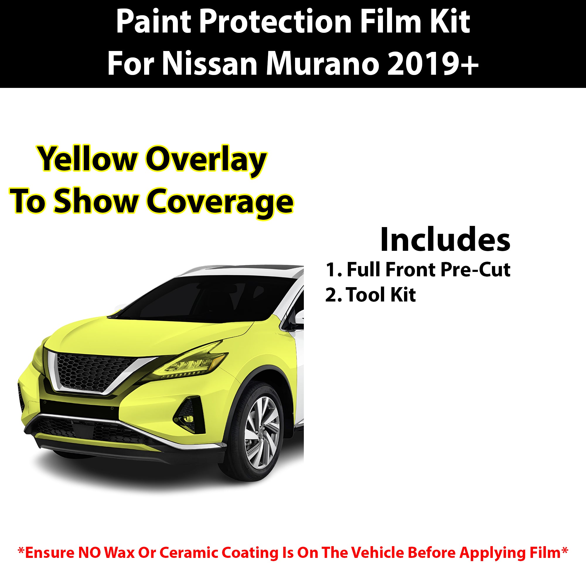Fits Nissan Murano 2019+ Precut Premium Paint Protection Film Clear Bra PPF Decal Film Kit Cover - Bogar Tech Designs