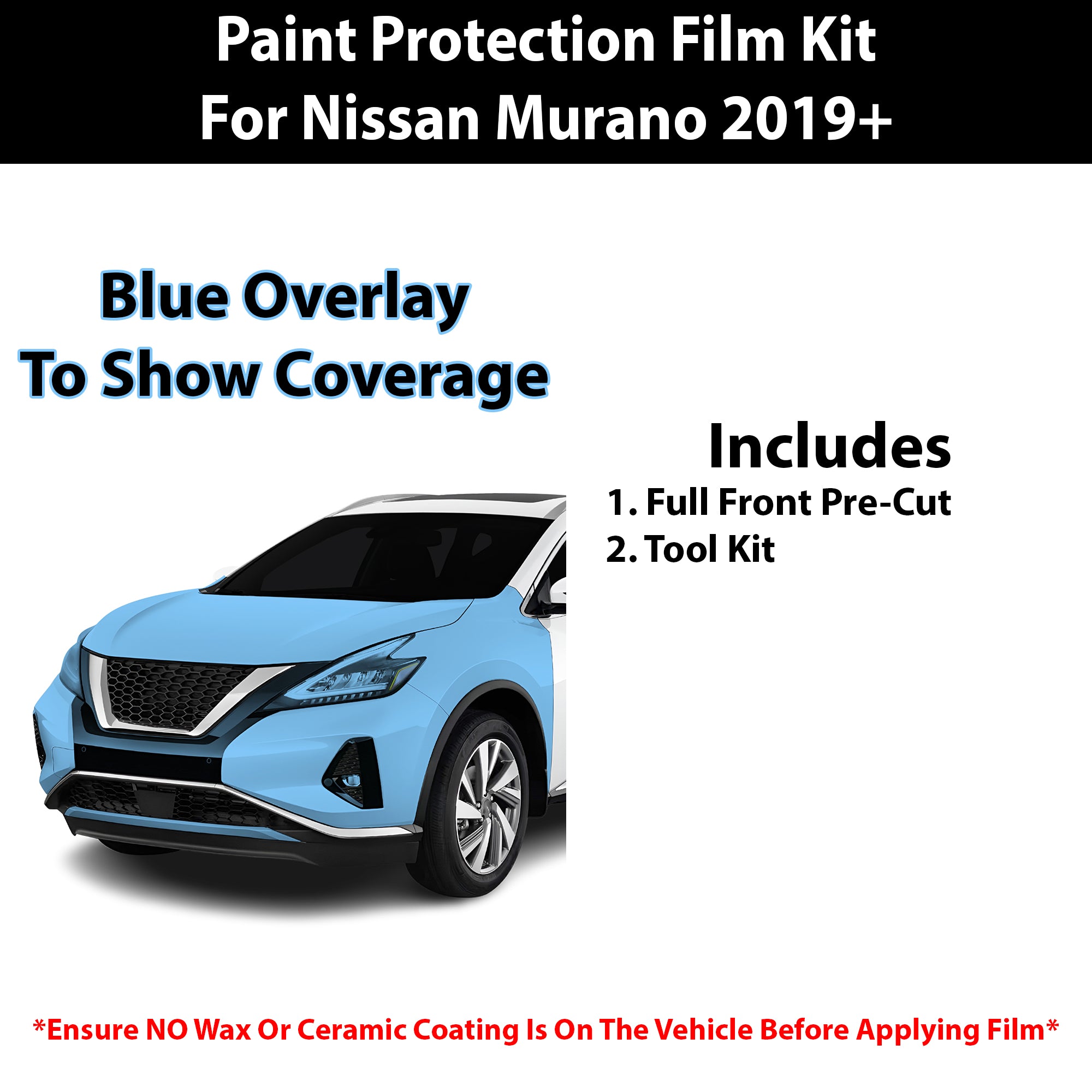 Fits Nissan Murano 2019+ Precut Premium Paint Protection Film Clear Bra PPF Decal Film Kit Cover - Bogar Tech Designs