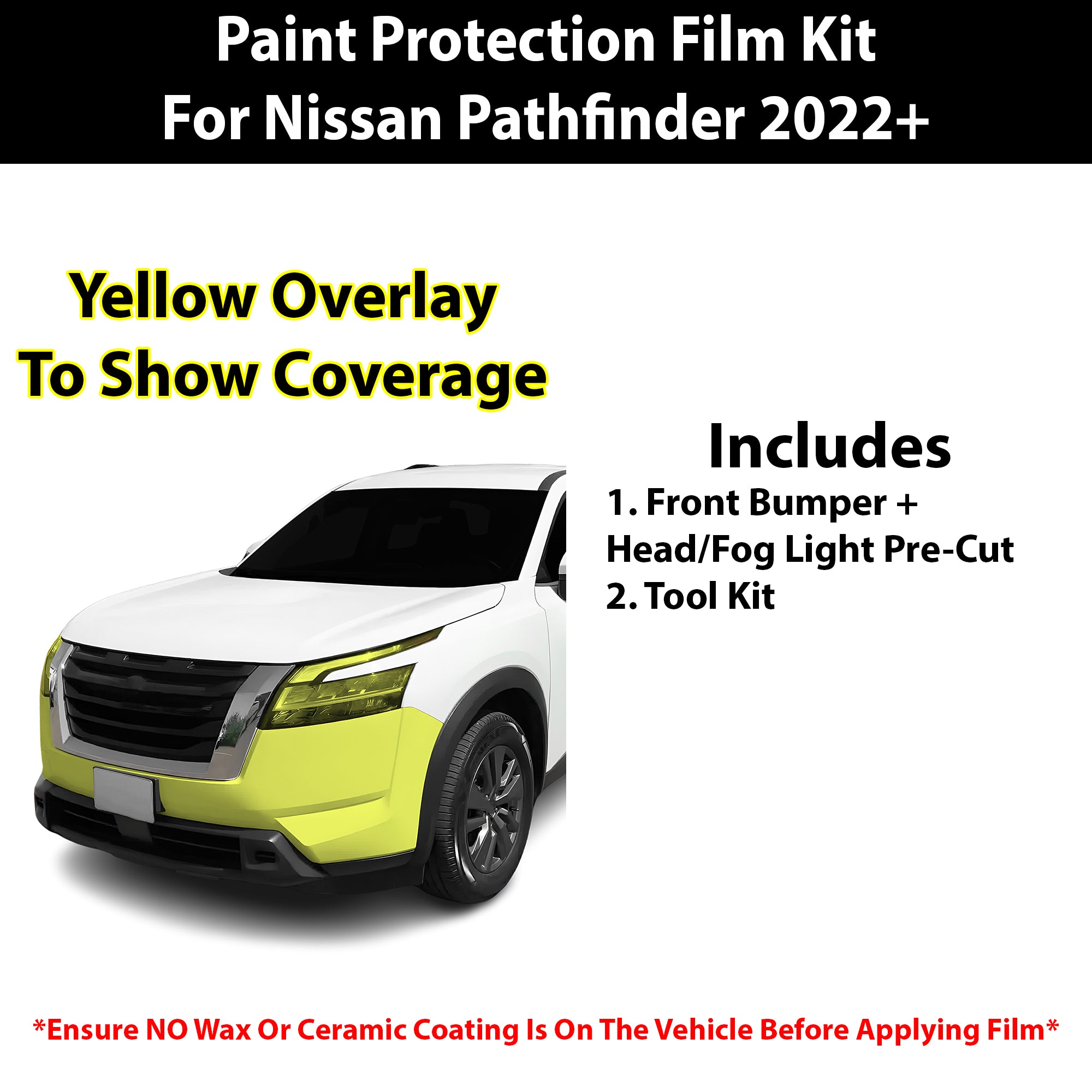 Fits Nissan Pathfinder 2022+ Precut Premium Paint Protection Film Clear Bra PPF Decal Film Kit Cover - Bogar Tech Designs