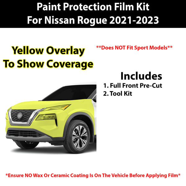 Fits Nissan Rogue 2021-2023 Precut Premium Paint Protection Film Clear Bra PPF Decal Film Kit Cover