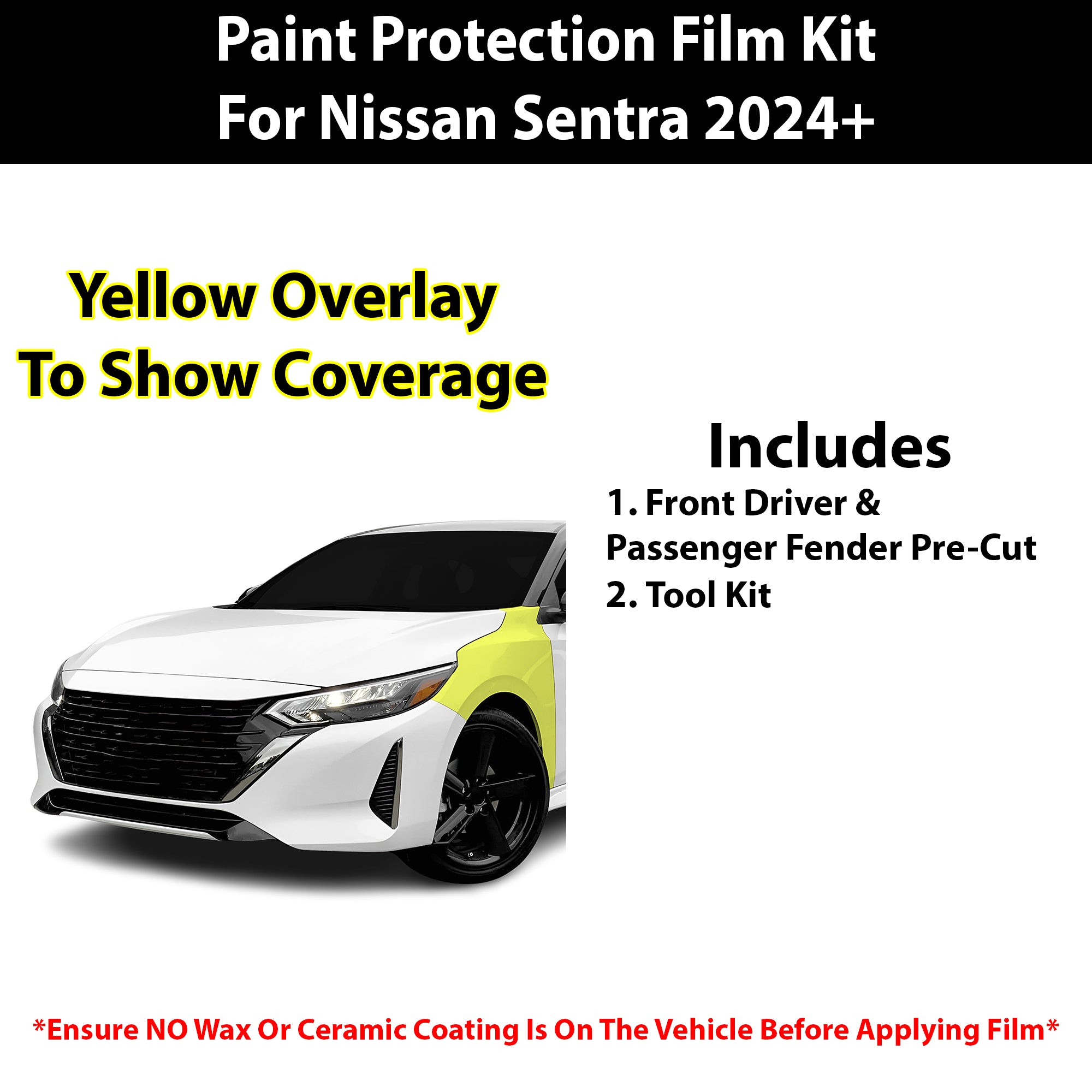 Fits Nissan Sentra 2024+ Precut Premium Paint Protection Film Clear Bra PPF Decal Film Kit Cover - Bogar Tech Designs