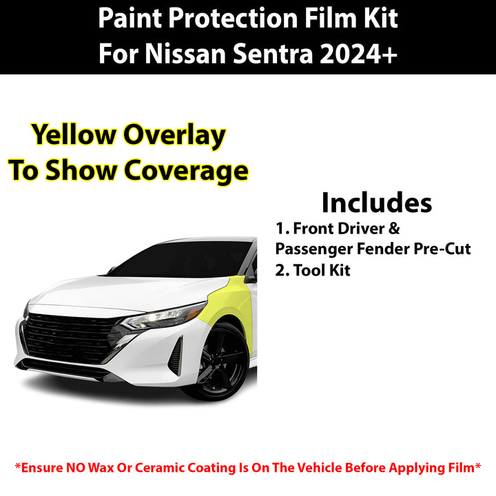 Fits Nissan Sentra 2024+ Precut Premium Paint Protection Film Clear Bra PPF Decal Film Kit Cover - Bogar Tech Designs