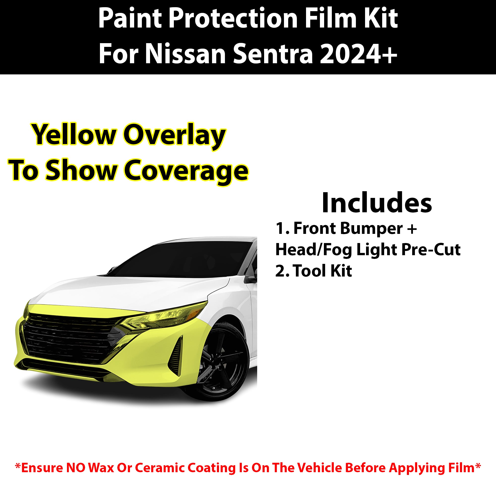Fits Nissan Sentra 2024+ Precut Premium Paint Protection Film Clear Bra PPF Decal Film Kit Cover - Bogar Tech Designs