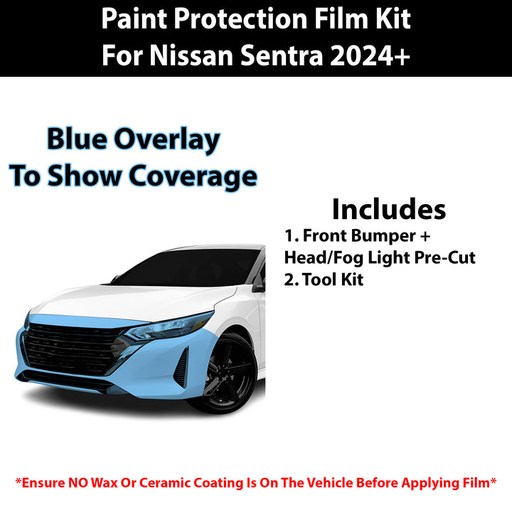 Fits Nissan Sentra 2024+ Precut Premium Paint Protection Film Clear Bra PPF Decal Film Kit Cover - Bogar Tech Designs