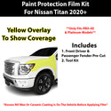 Fits Nissan Titan (Pro-4X & Platinum) 2020+ Precut Premium Paint Protection Film Clear Bra PPF Decal Film Kit Cover