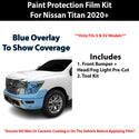 Fits Nissan Titan (S & SV) 2020+ Precut Premium Paint Protection Film Clear Bra PPF Decal Film Kit Cover