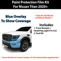 Fits Nissan Titan (XD Pro-4X & Platinum) 2020+ Precut Premium Paint Protection Film Clear Bra PPF Decal Film Kit Cover