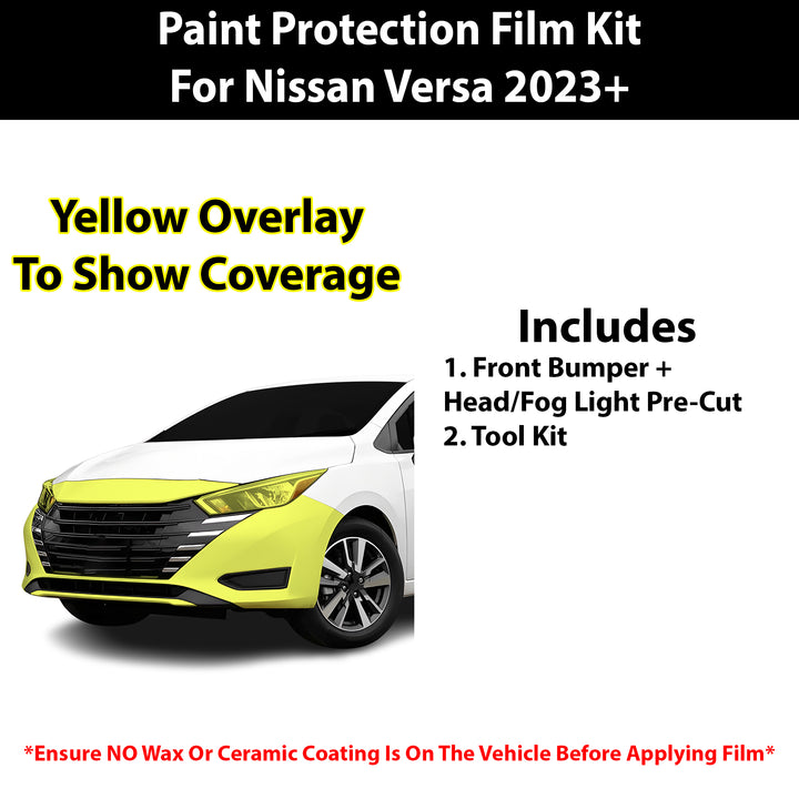 Fits Nissan Versa 2023+ Precut Premium Paint Protection Film Clear Bra PPF Decal Film Kit Cover - Bogar Tech Designs