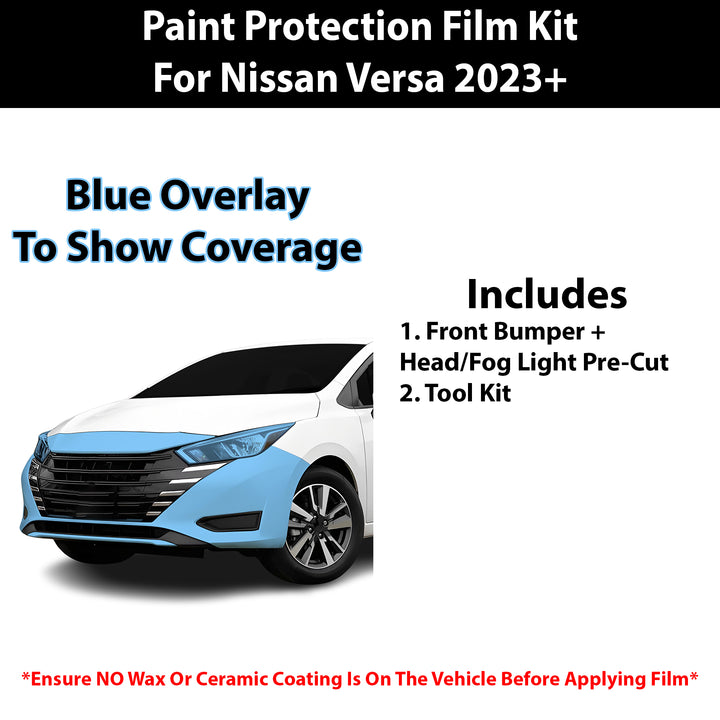 Fits Nissan Versa 2023+ Precut Premium Paint Protection Film Clear Bra PPF Decal Film Kit Cover - Bogar Tech Designs
