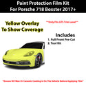 Fits Porsche 718 Boxster (GTS) 2017+ Precut Premium Paint Protection Film Clear Bra PPF Decal Film Kit Cover