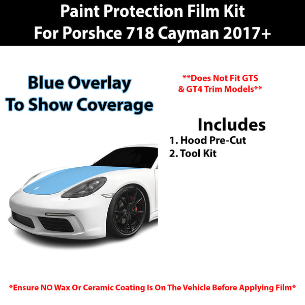 Fits Porsche 718 Cayman 2017+ Precut Premium Paint Protection Film Clear Bra PPF Decal Film Kit Cover