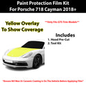 Fits Porsche 718 Cayman (GTS) 2018+ Precut Premium Paint Protection Film Clear Bra PPF Decal Film Kit Cover