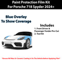 Fits Porsche 718 Spyder 2024+ Precut Premium Paint Protection Film Clear Bra PPF Decal Film Kit Cover