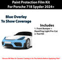 Fits Porsche 718 Spyder 2024+ Precut Premium Paint Protection Film Clear Bra PPF Decal Film Kit Cover