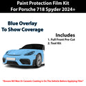 Fits Porsche 718 Spyder 2024+ Precut Premium Paint Protection Film Clear Bra PPF Decal Film Kit Cover