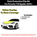 Fits Porsche 718 Spyder 2024+ Precut Premium Paint Protection Film Clear Bra PPF Decal Film Kit Cover