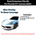 Fits Porsche 911 Carrera & Carrera T & Carrera 4 & Carrera S & Carrera 4S 2020+ Precut Premium Paint Protection Film Clear Bra PPF Decal Film Kit Cover