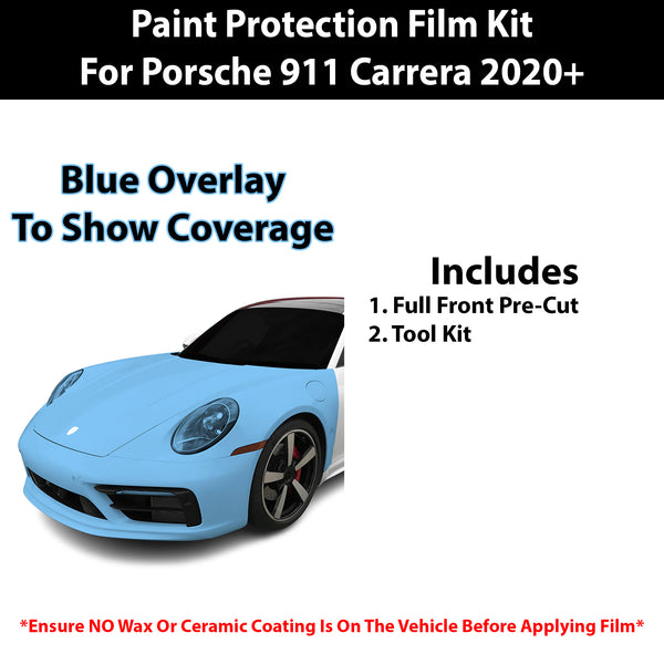 Fits Porsche 911 Carrera & Carrera T & Carrera 4 & Carrera S & Carrera 4S 2020+ Precut Premium Paint Protection Film Clear Bra PPF Decal Film Kit Cover