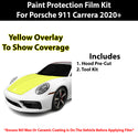 Fits Porsche 911 Carrera & Carrera T & Carrera 4 & Carrera S & Carrera 4S 2020+ Precut Premium Paint Protection Film Clear Bra PPF Decal Film Kit Cover