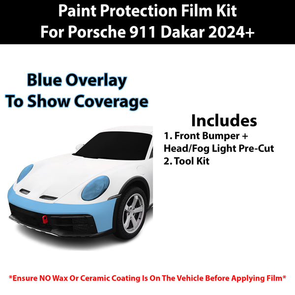 Fits Porsche 911 Dakar 2024+ Precut Premium Paint Protection Film Clear Bra PPF Decal Film Kit Cover