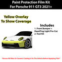 Fits Porsche 911 GT3 2021+ Precut Premium Paint Protection Film Clear Bra PPF Decal Film Kit Cover