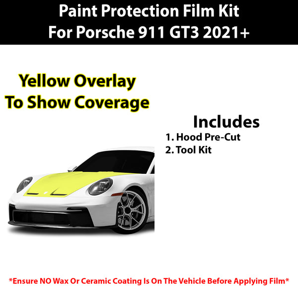 Fits Porsche 911 GT3 2021+ Precut Premium Paint Protection Film Clear Bra PPF Decal Film Kit Cover